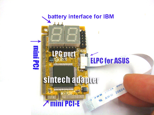 ST8675 Mini PCI-E+mini PCI+ELPC+ LPC port pc motherboard diagnostic post debug test card for laptop